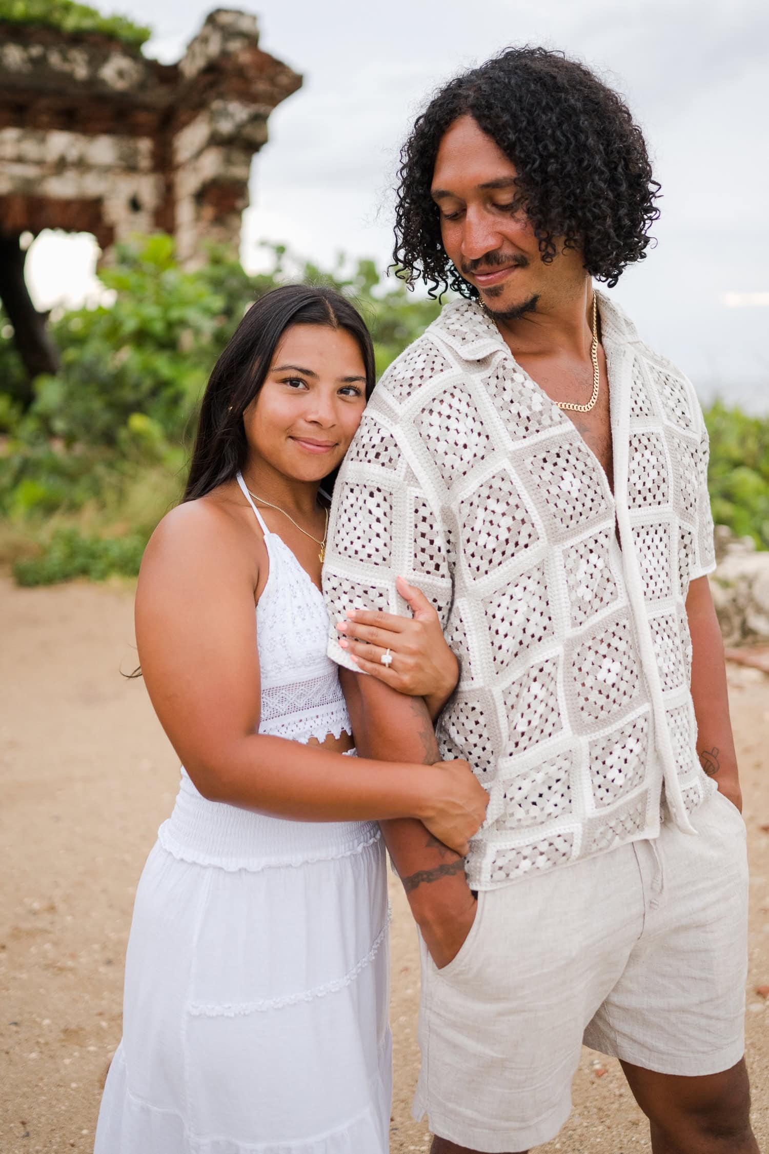 beach wedding proposal photography in aguadilla and rincon puerto rico