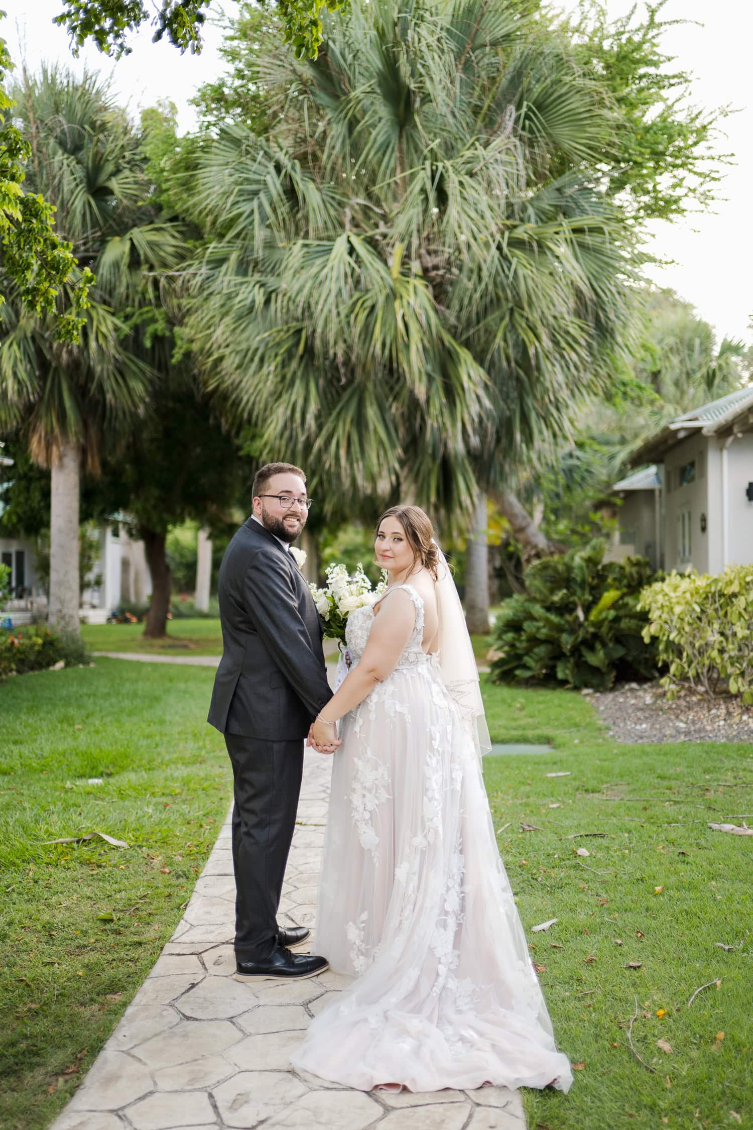 sunset elopement at villa montana beach resort in isabela, puerto rico