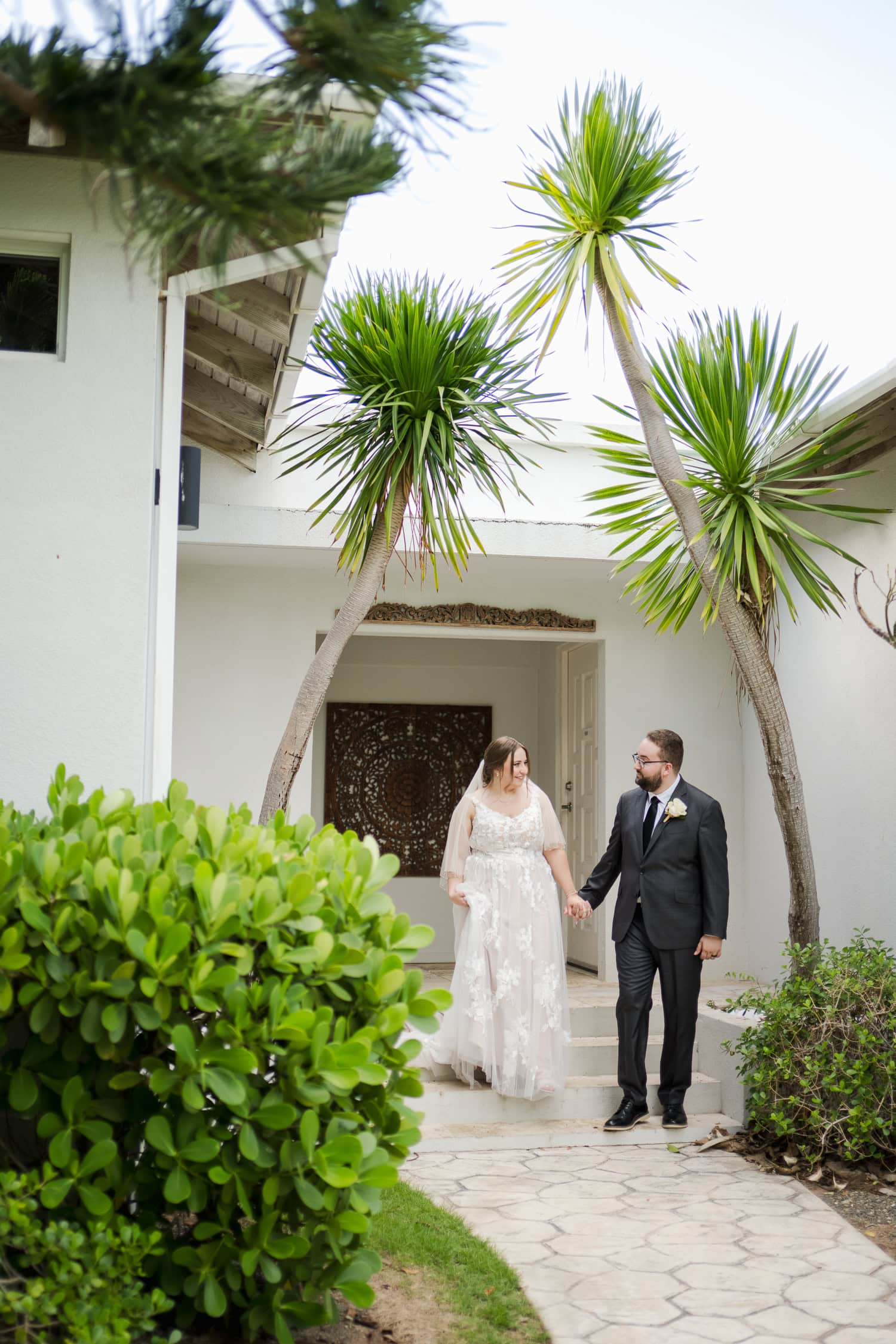 sunset elopement at villa montana beach resort in isabela, puerto rico