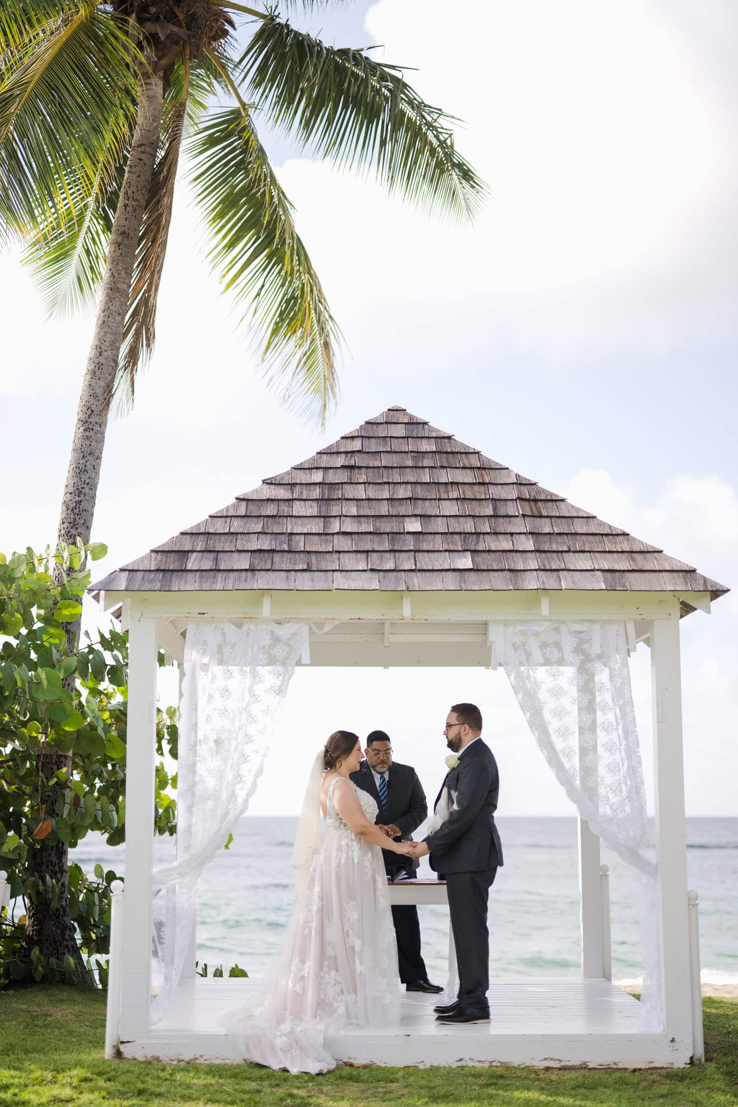 sunset elopement at villa montana beach resort in isabela, puerto rico