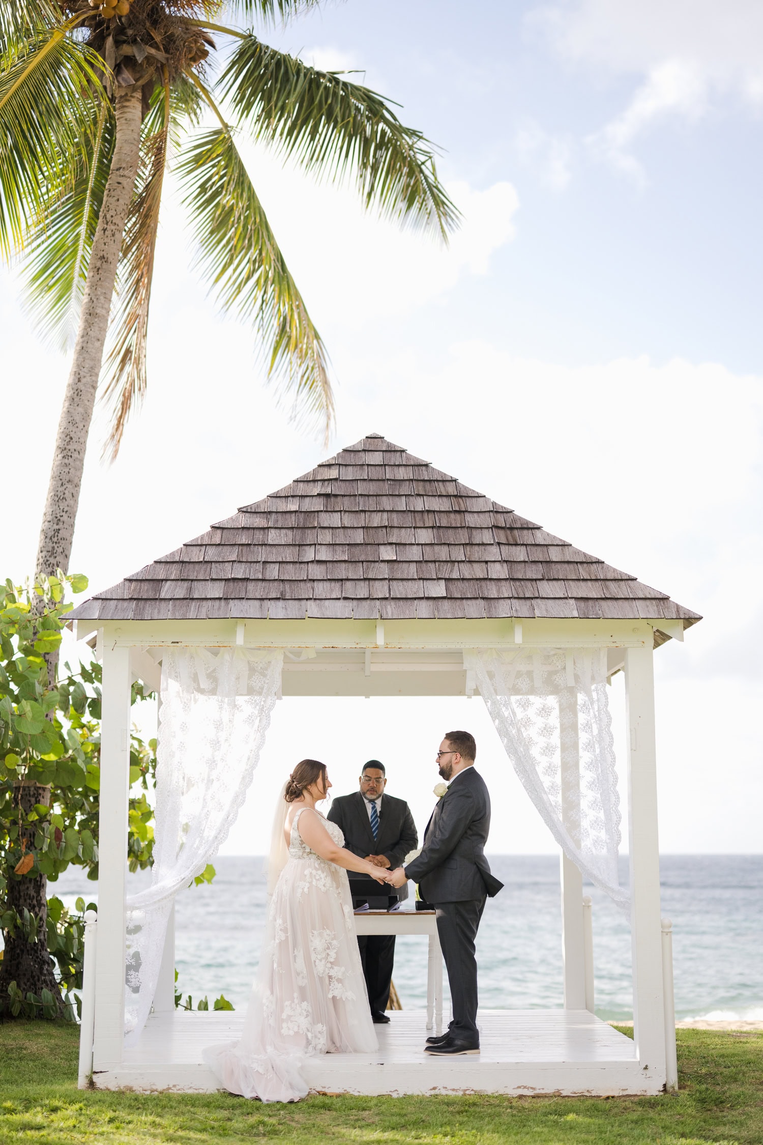 sunset elopement at villa montana beach resort in isabela, puerto rico