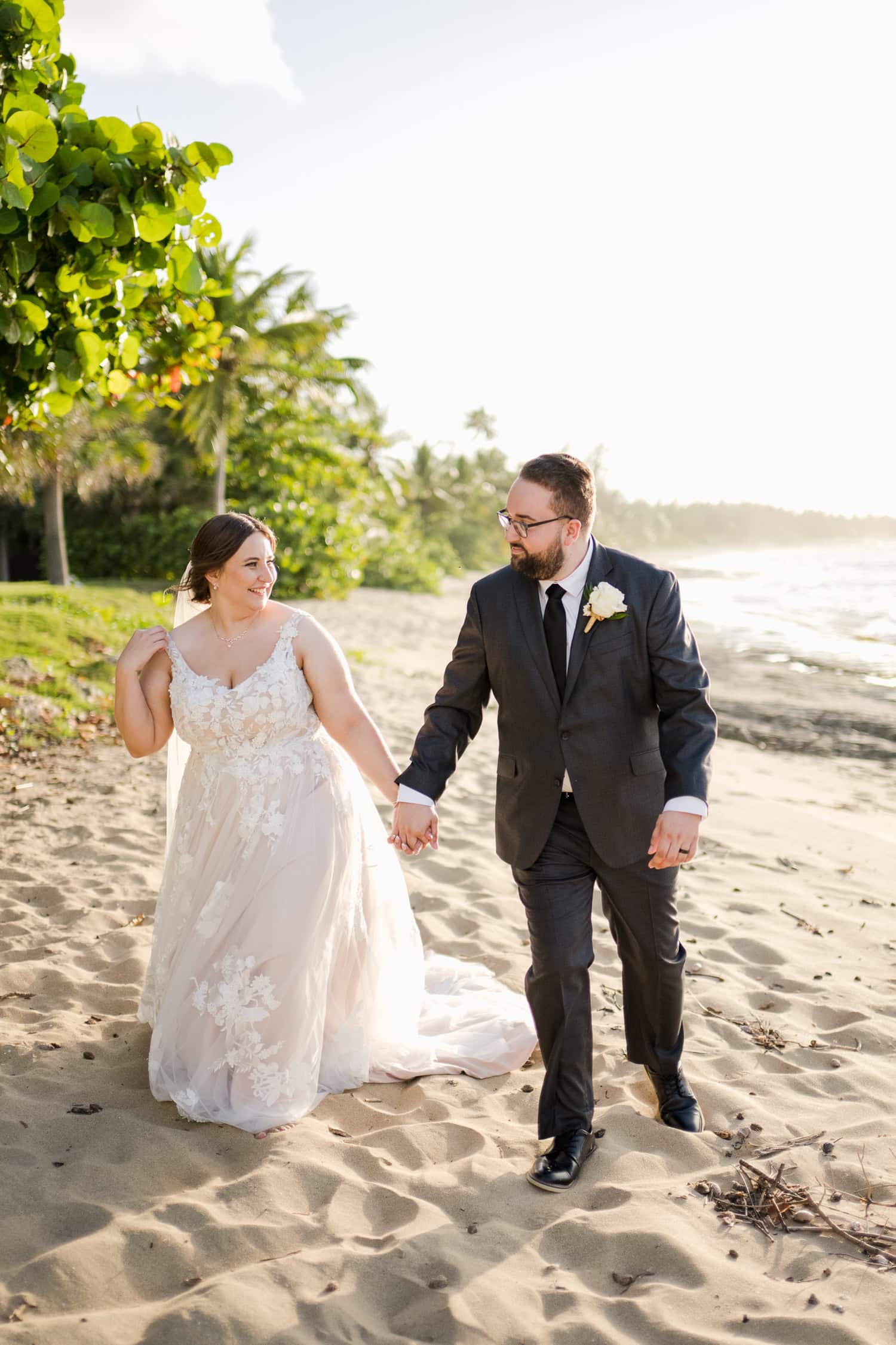 sunset elopement at villa montana beach resort in isabela, puerto rico