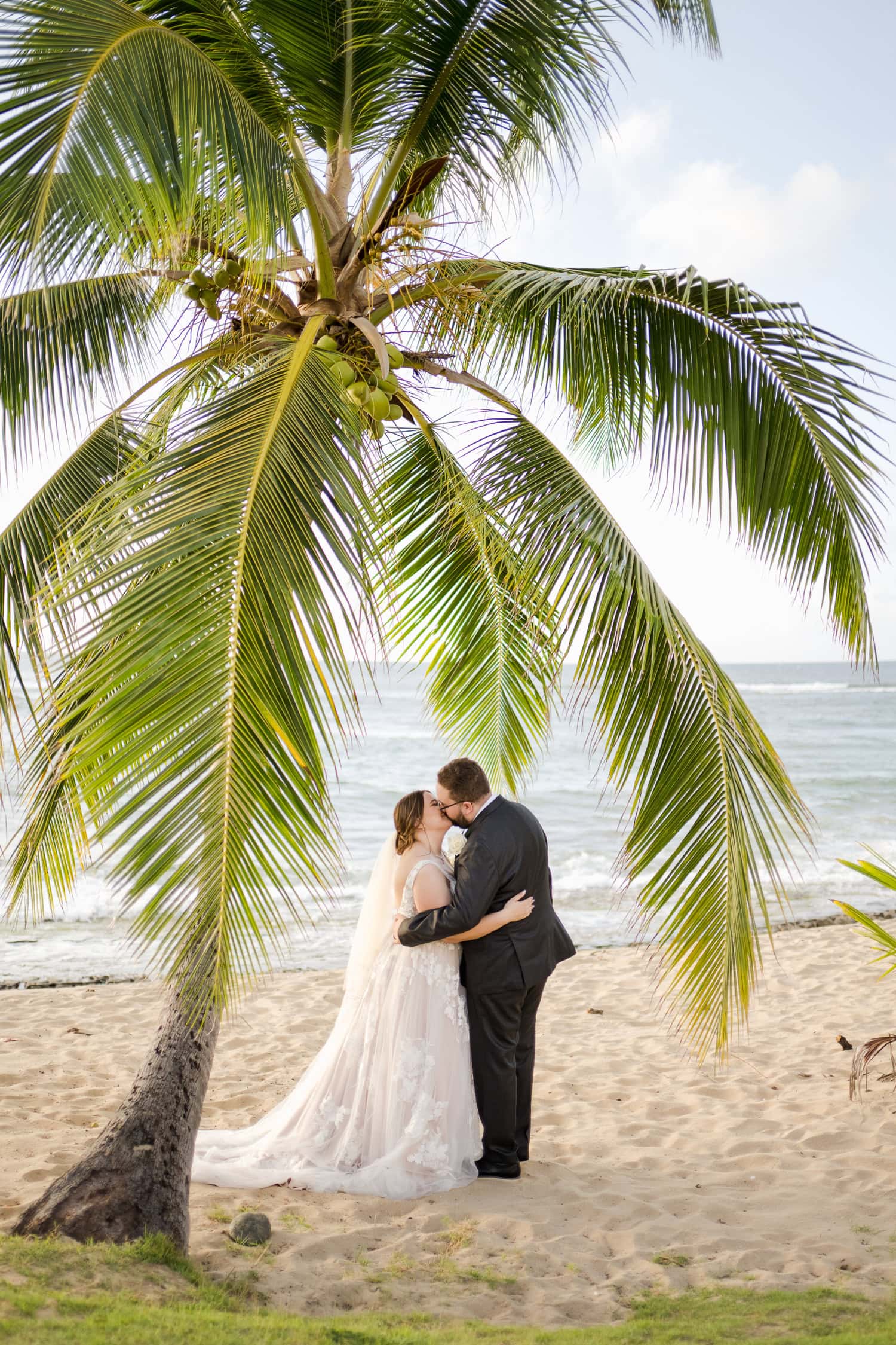 sunset elopement at villa montana beach resort in isabela, puerto rico