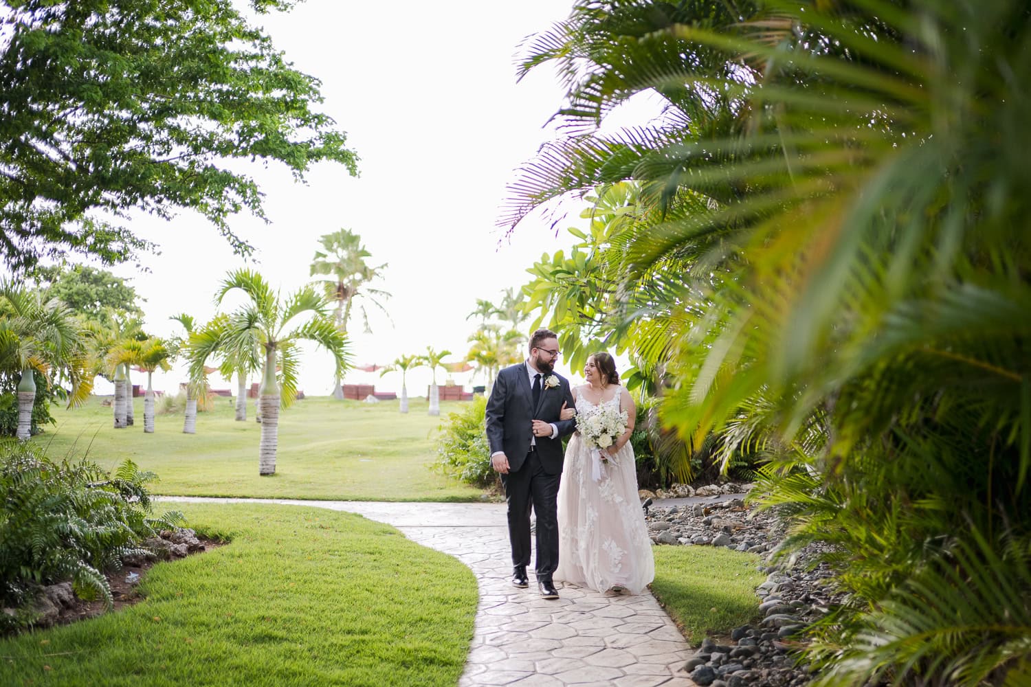 sunset elopement at villa montana beach resort in isabela, puerto rico