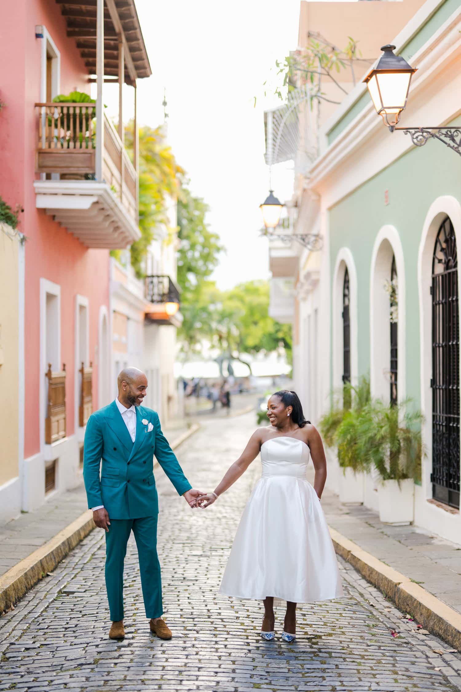 newlywed portraits elopement Intimate destination wedding in Old San Juan Puerto Rico