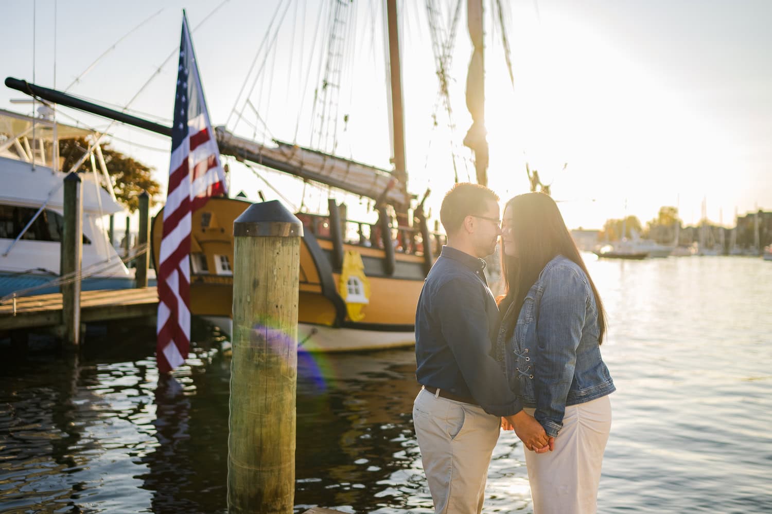 Engagement Photos in Historic Downtown Annapolis, Maryland