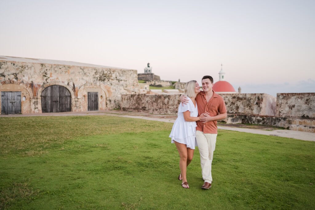 Engagement session at El Morro, San Juan destination wedding