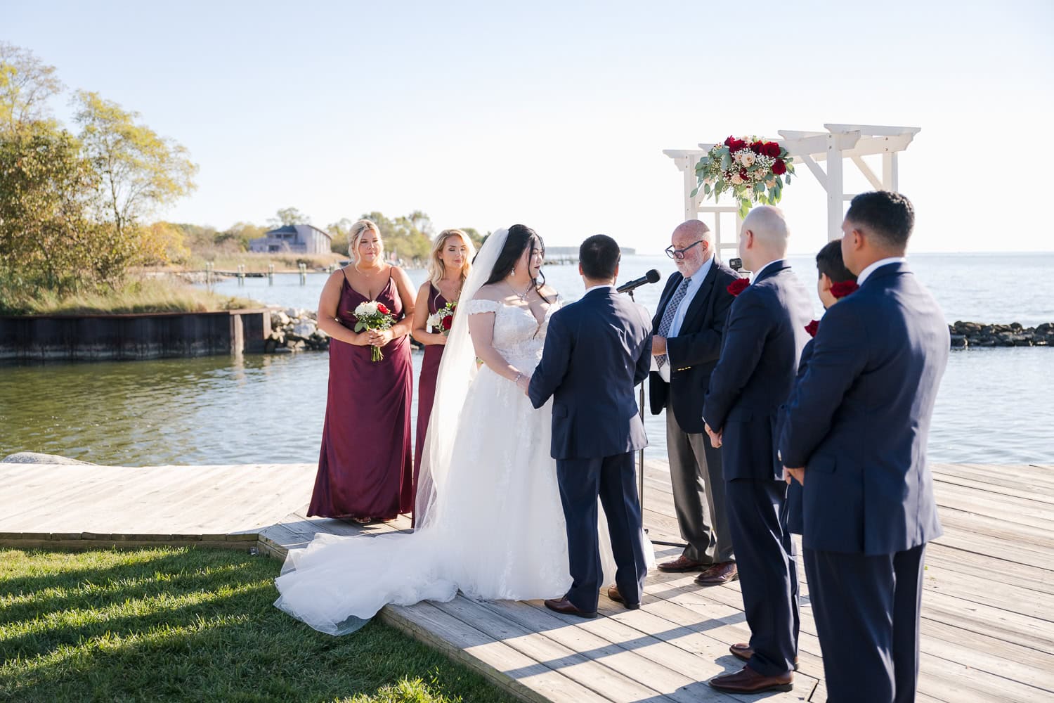 silver swan bayside wedding photography in stevensville maryland