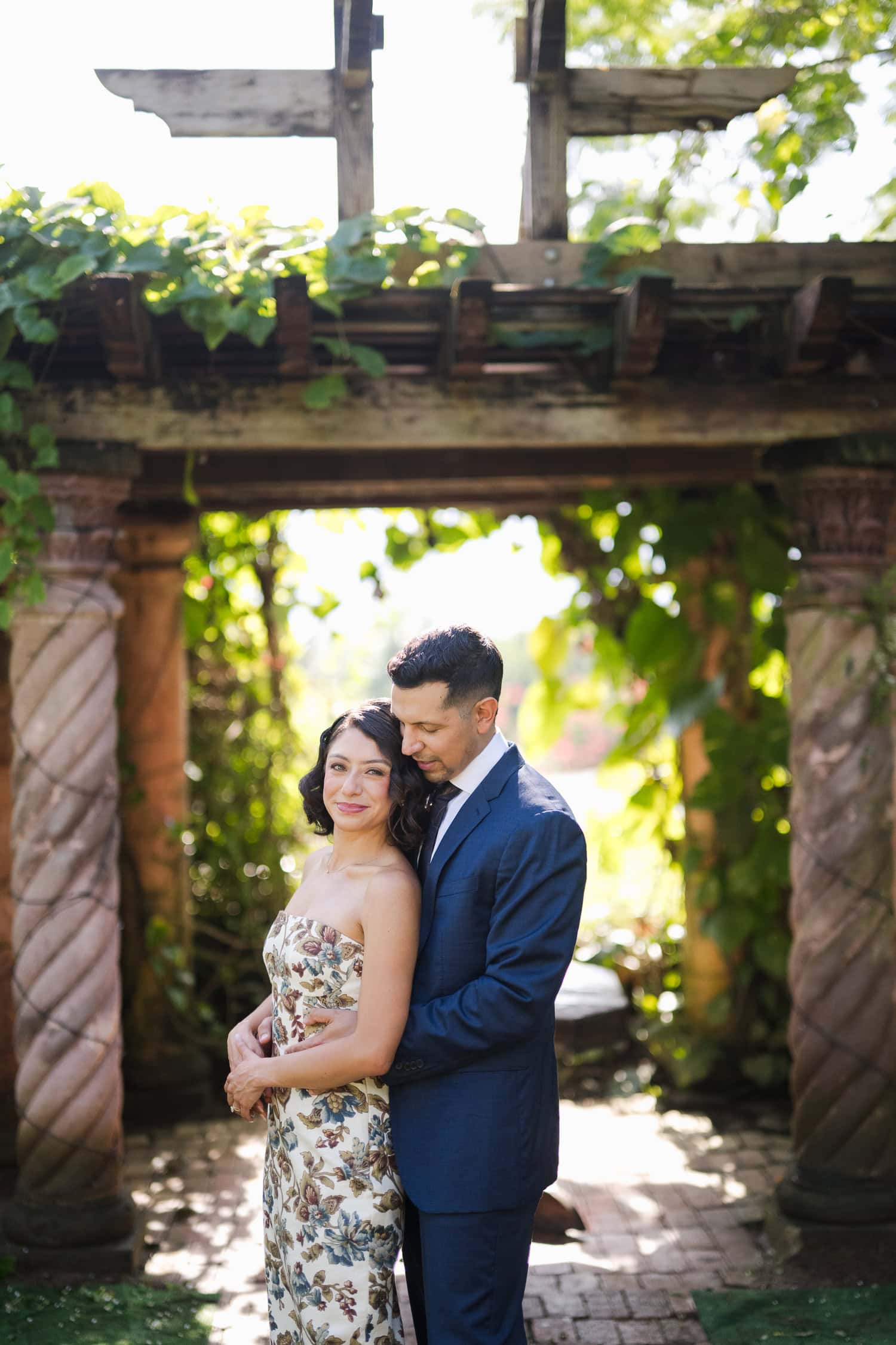 Newlywed photoshoot at Hacienda Siesta Alegre with lush gardens by Puerto Rico wedding photographer