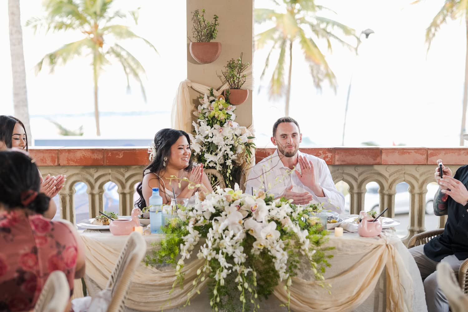 Small intimate beach wedding photography at La Pared Beach, in Luquillo Puerto Rico