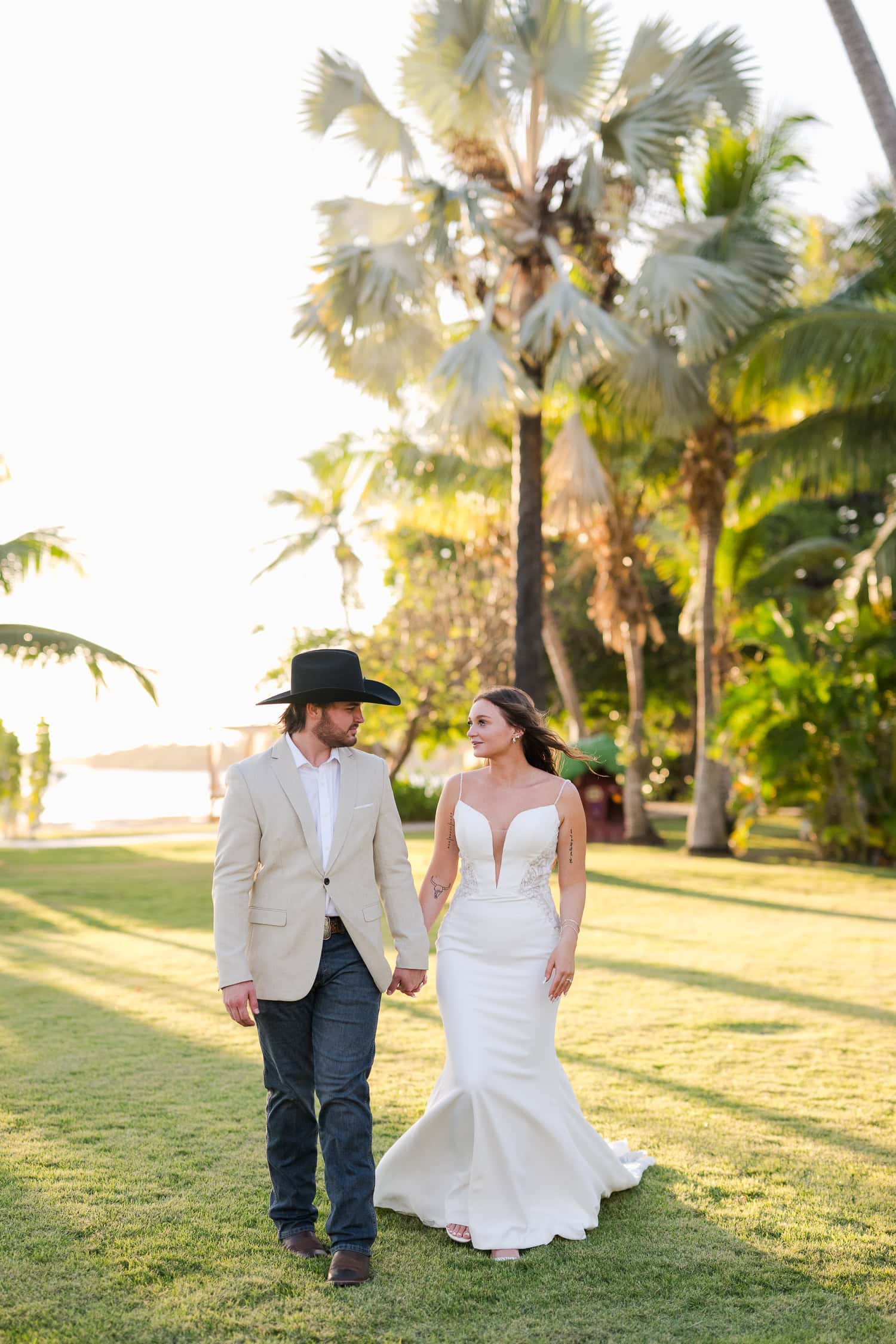 wedding photography overwater beach bungalow at copamarina beach resort