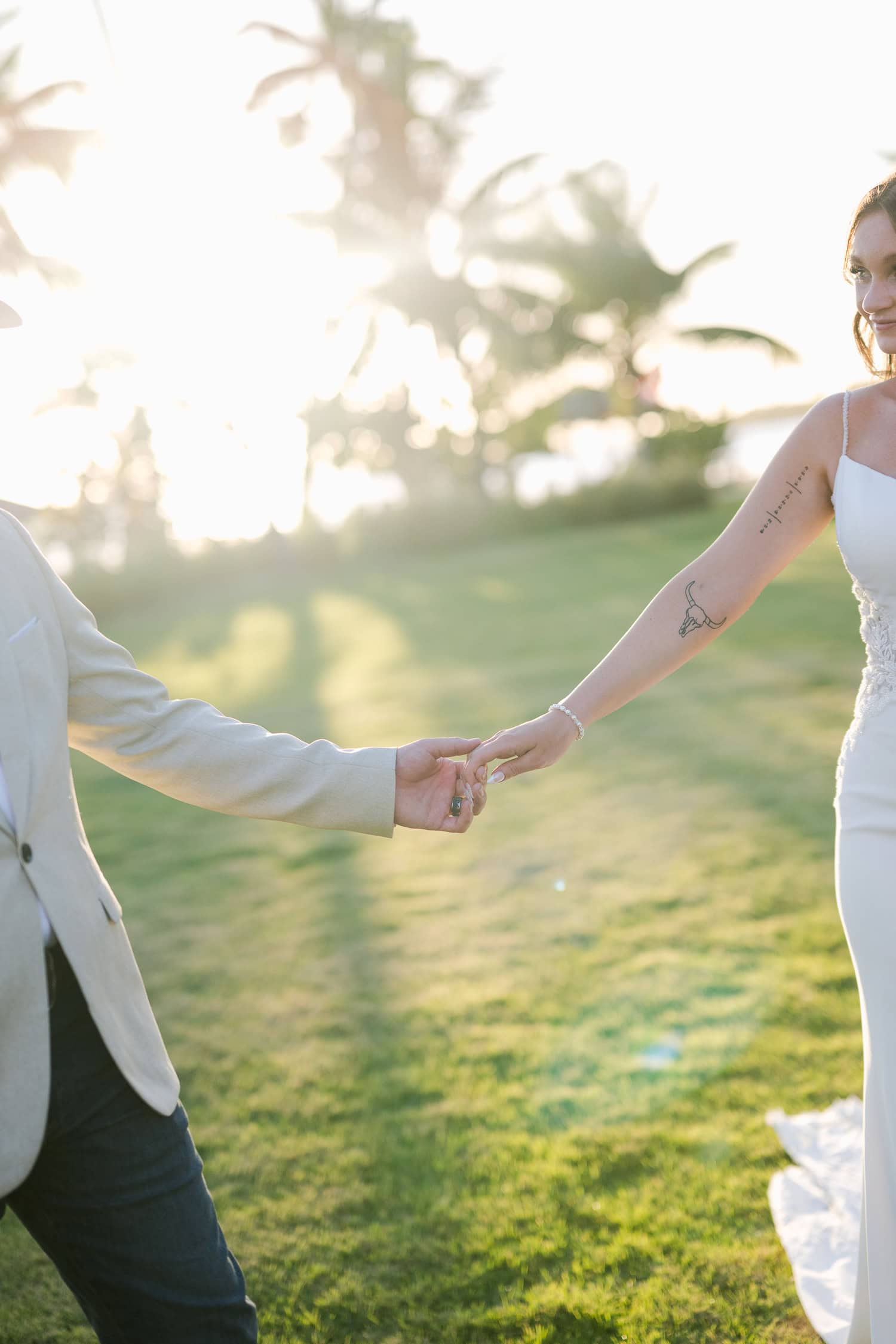 wedding photography overwater beach bungalow at copamarina beach resort