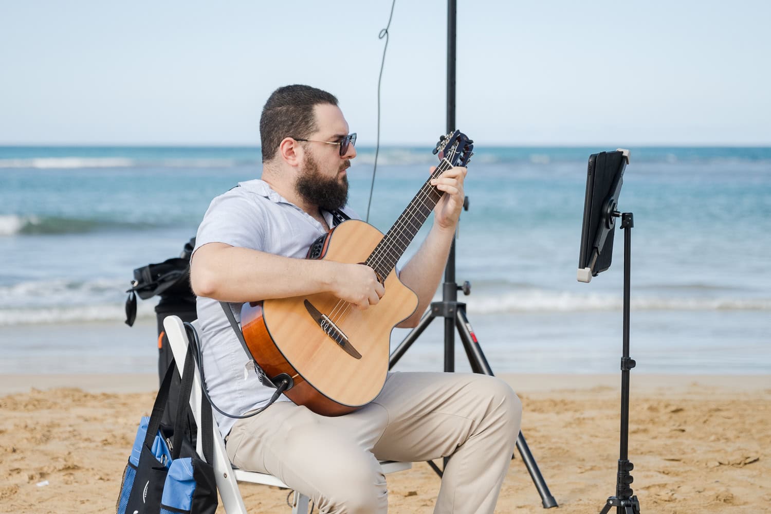 Small intimate beach wedding photography at La Pared Beach, in Luquillo Puerto Rico