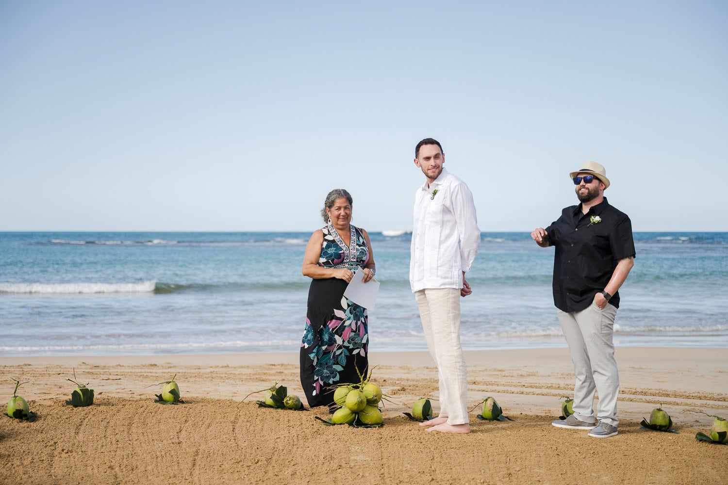 Small intimate beach wedding photography at La Pared Beach, in Luquillo Puerto Rico