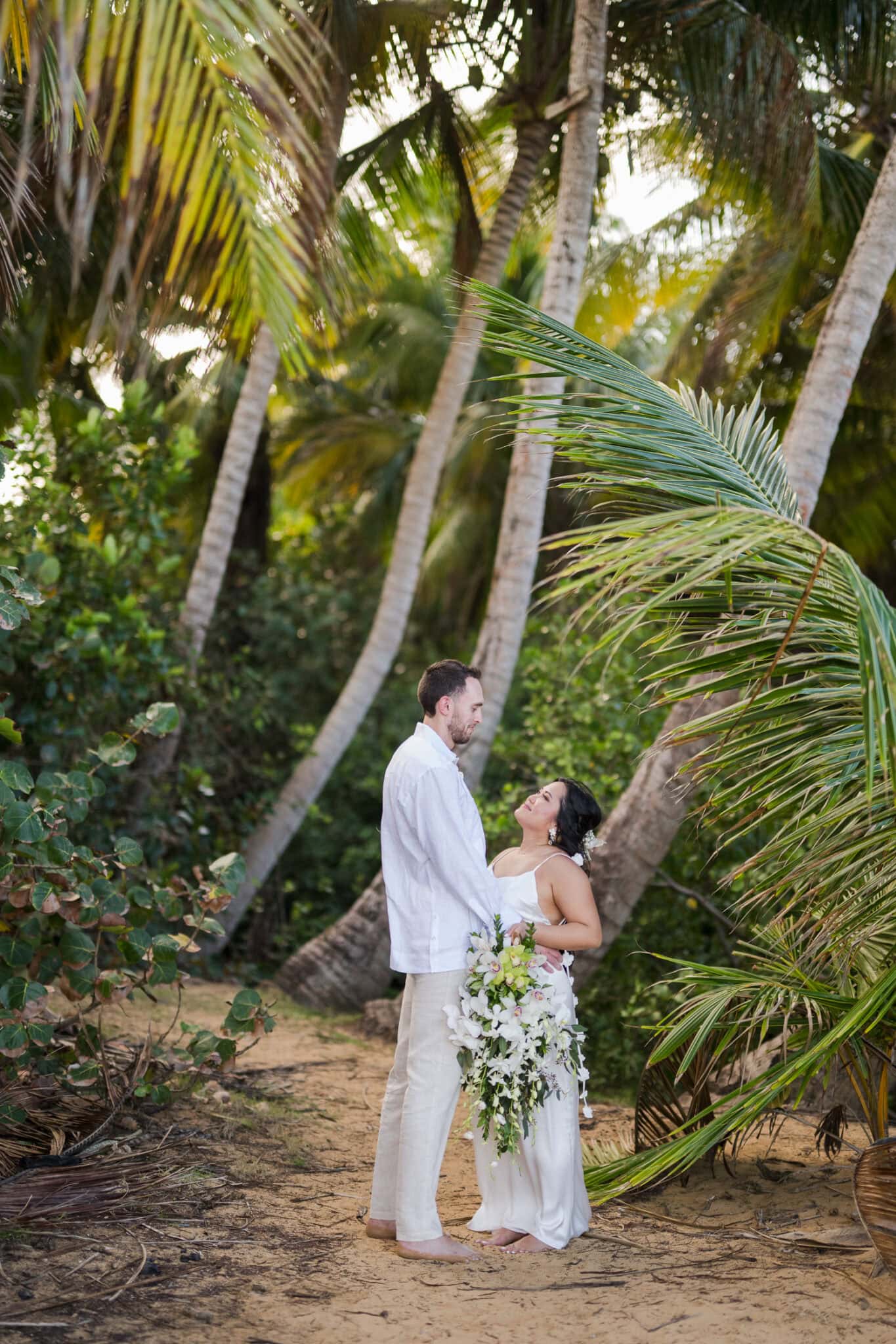 Small intimate beach wedding photography at La Pared Beach, in Luquillo Puerto Rico