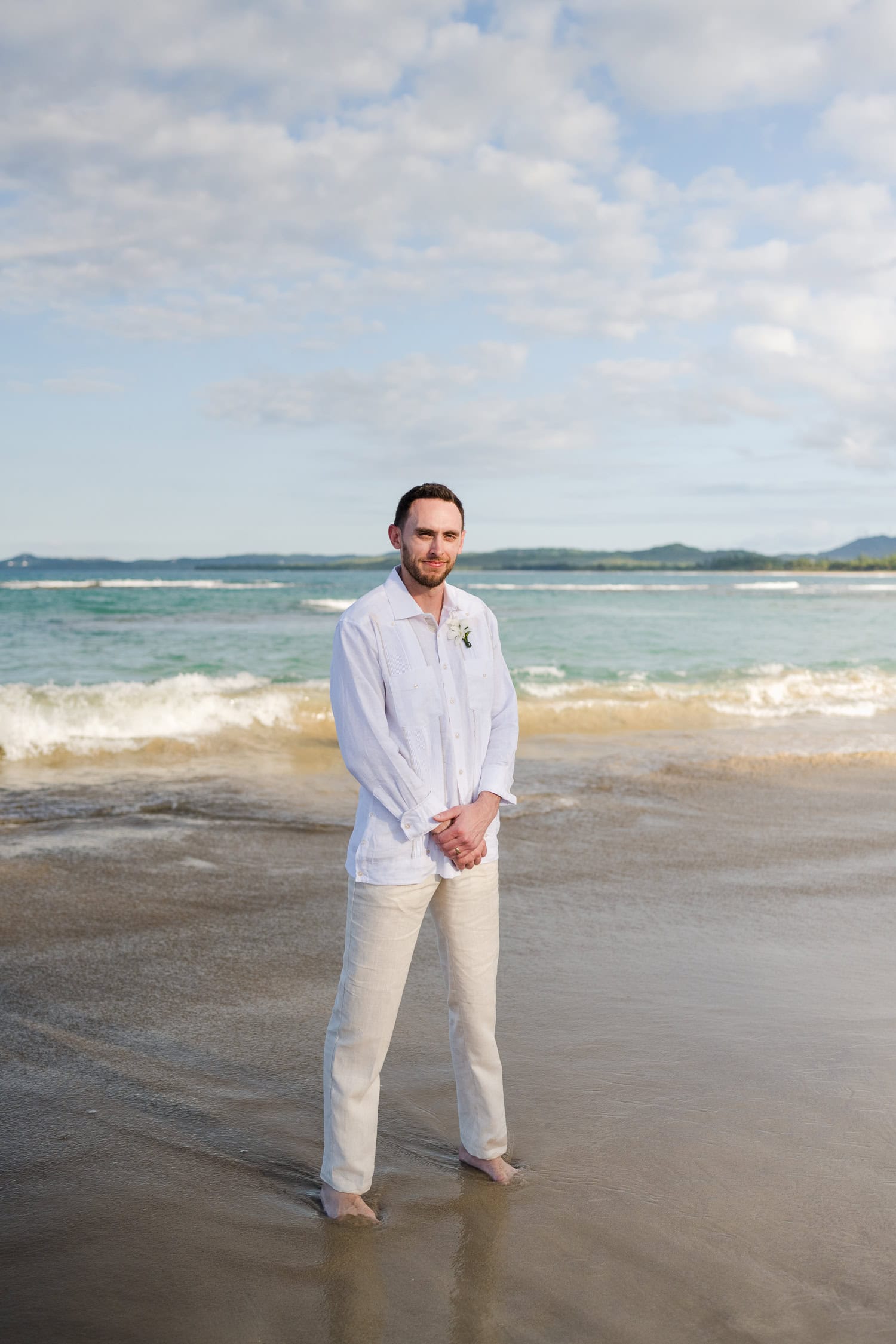 Small intimate beach wedding photography at La Pared Beach, in Luquillo Puerto Rico