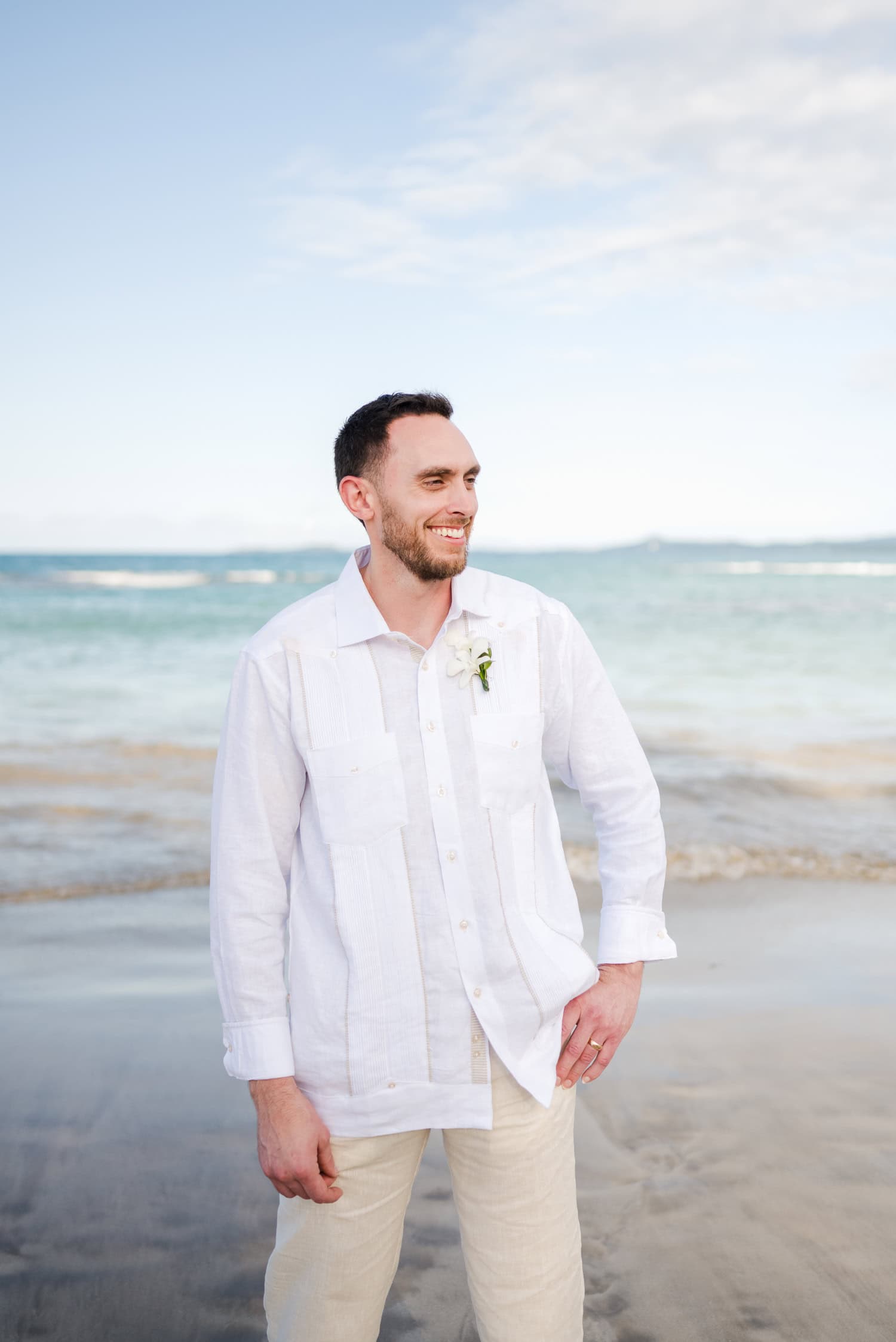 Small intimate beach wedding photography at La Pared Beach, in Luquillo Puerto Rico