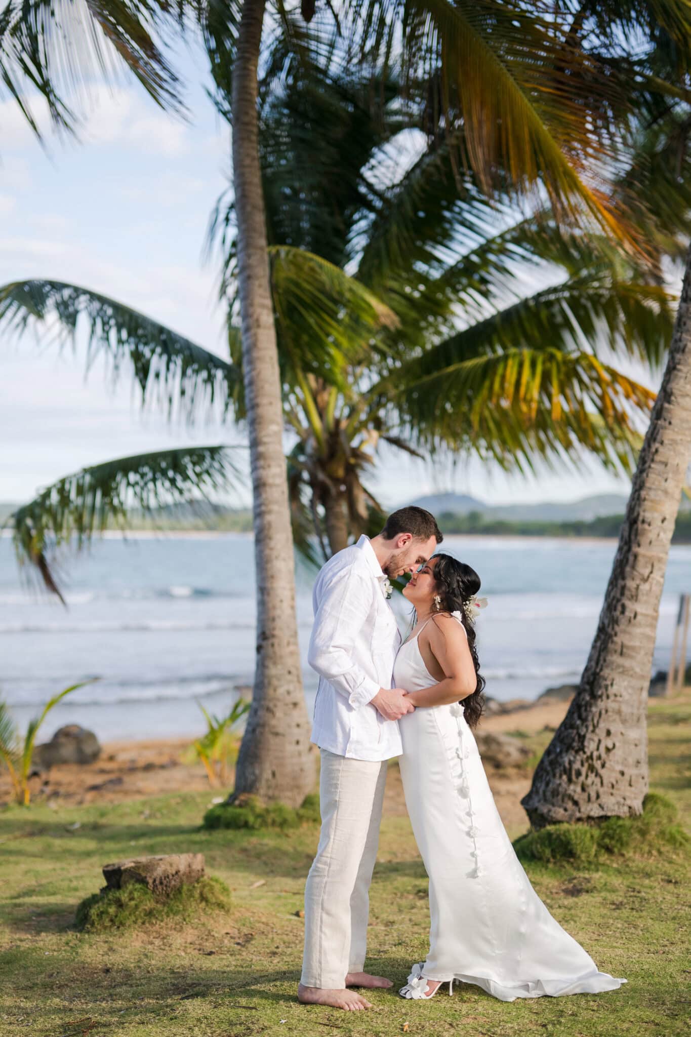 Small intimate beach wedding photography at La Pared Beach, in Luquillo Puerto Rico