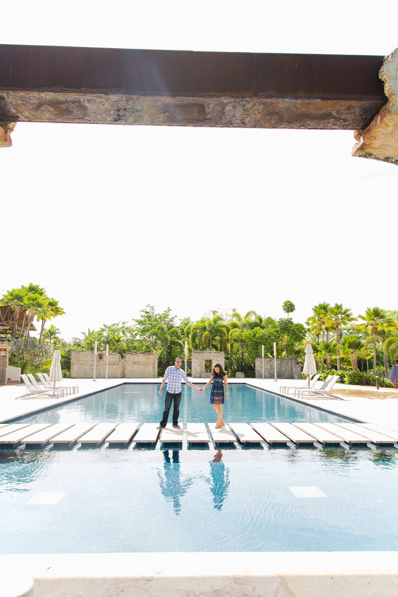 engagement photos in Dorado Beach and Ritz Carlton Beach Reserve, Puerto Rico