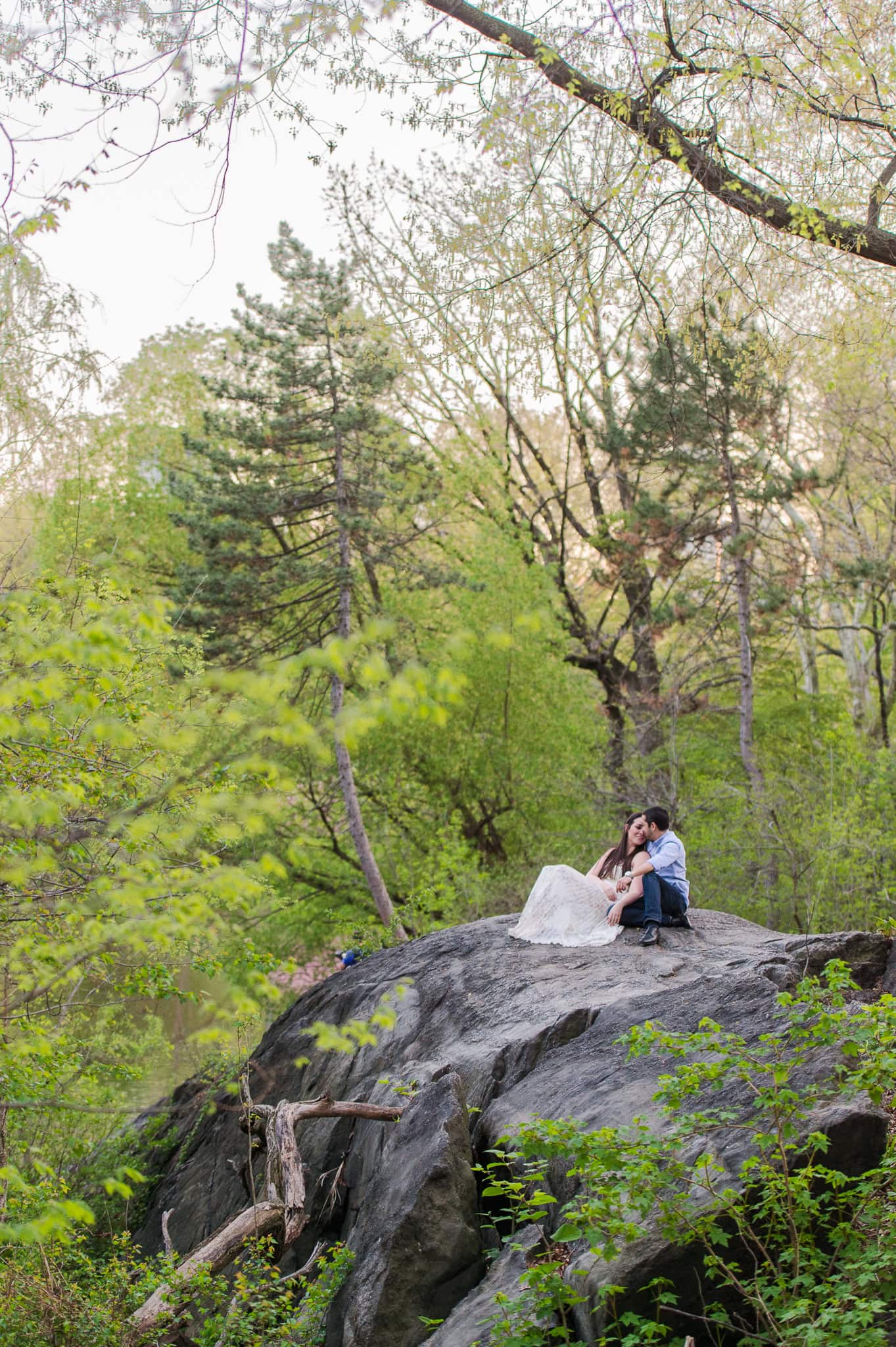 Cherry Blossom Springtime Central Park Engagement Photos wedding photographer camille fontz captures cherry blossom engagement photos in central park, new york city
