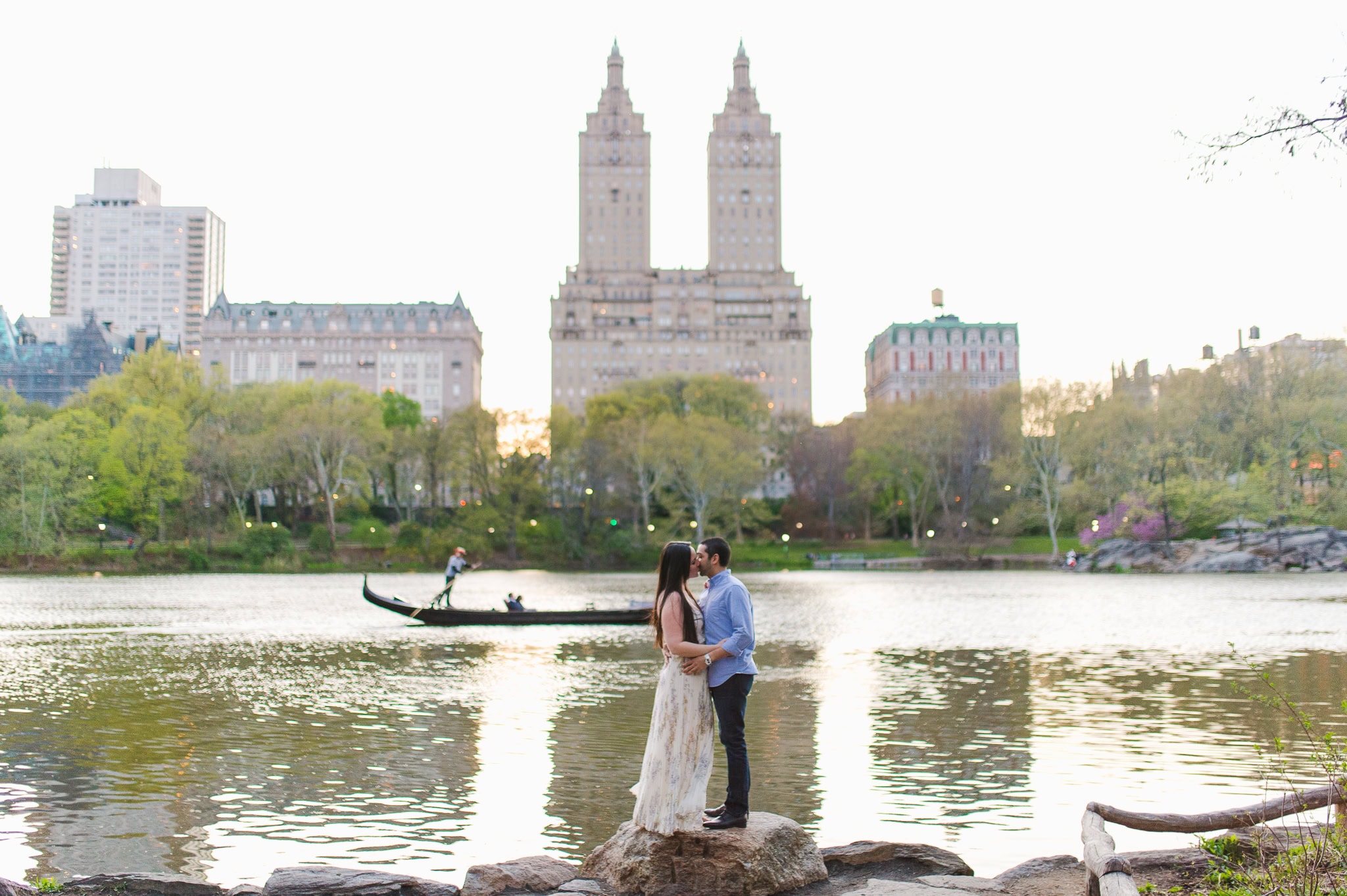 Cherry Blossom Springtime Central Park Engagement Photos wedding photographer camille fontz captures cherry blossom engagement photos in central park, new york city