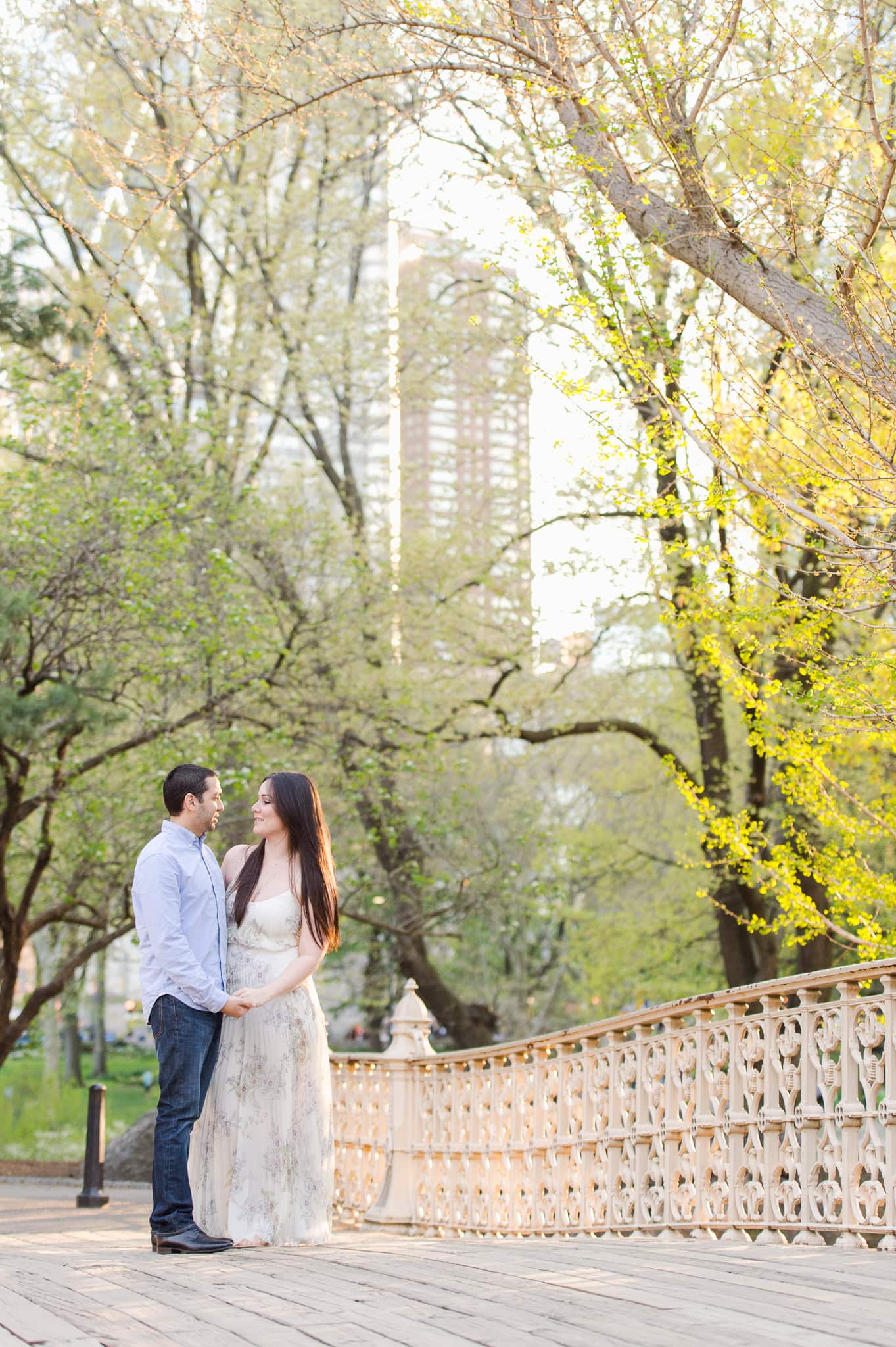 Cherry Blossom Springtime Central Park Engagement Photos wedding photographer camille fontz captures cherry blossom engagement photos in central park, new york city