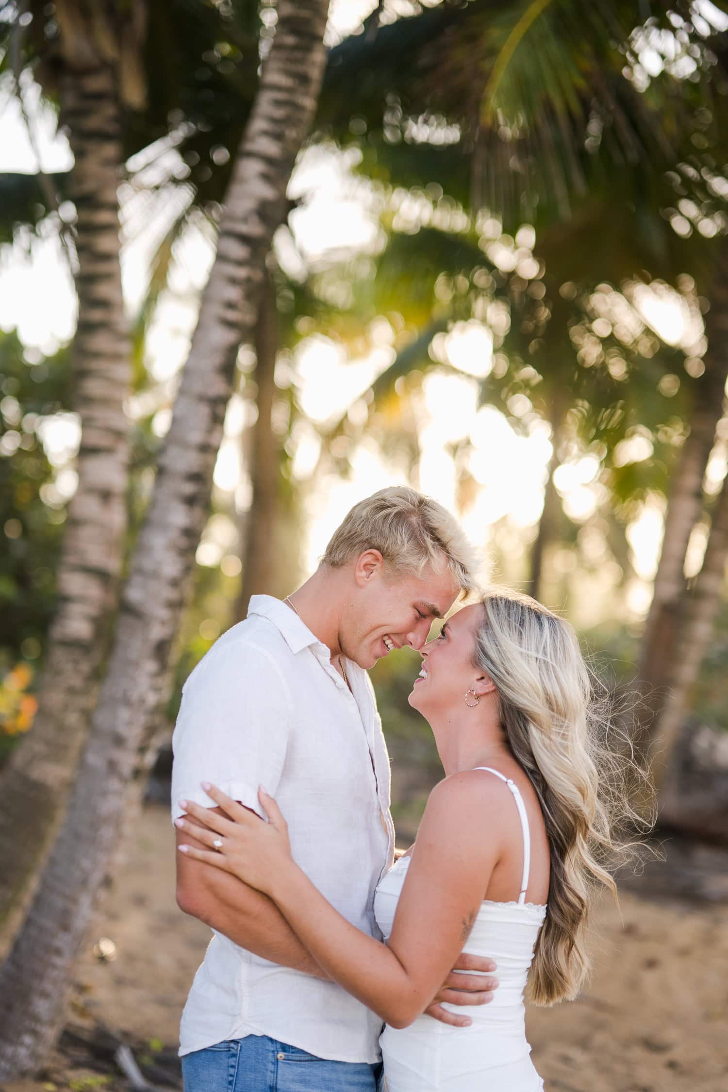 Vacation Beach Photos at Loiza, Puerto Rico sunset vacation beach engagement photos in Aviones Beach, Loiza Puerto Rico during their
