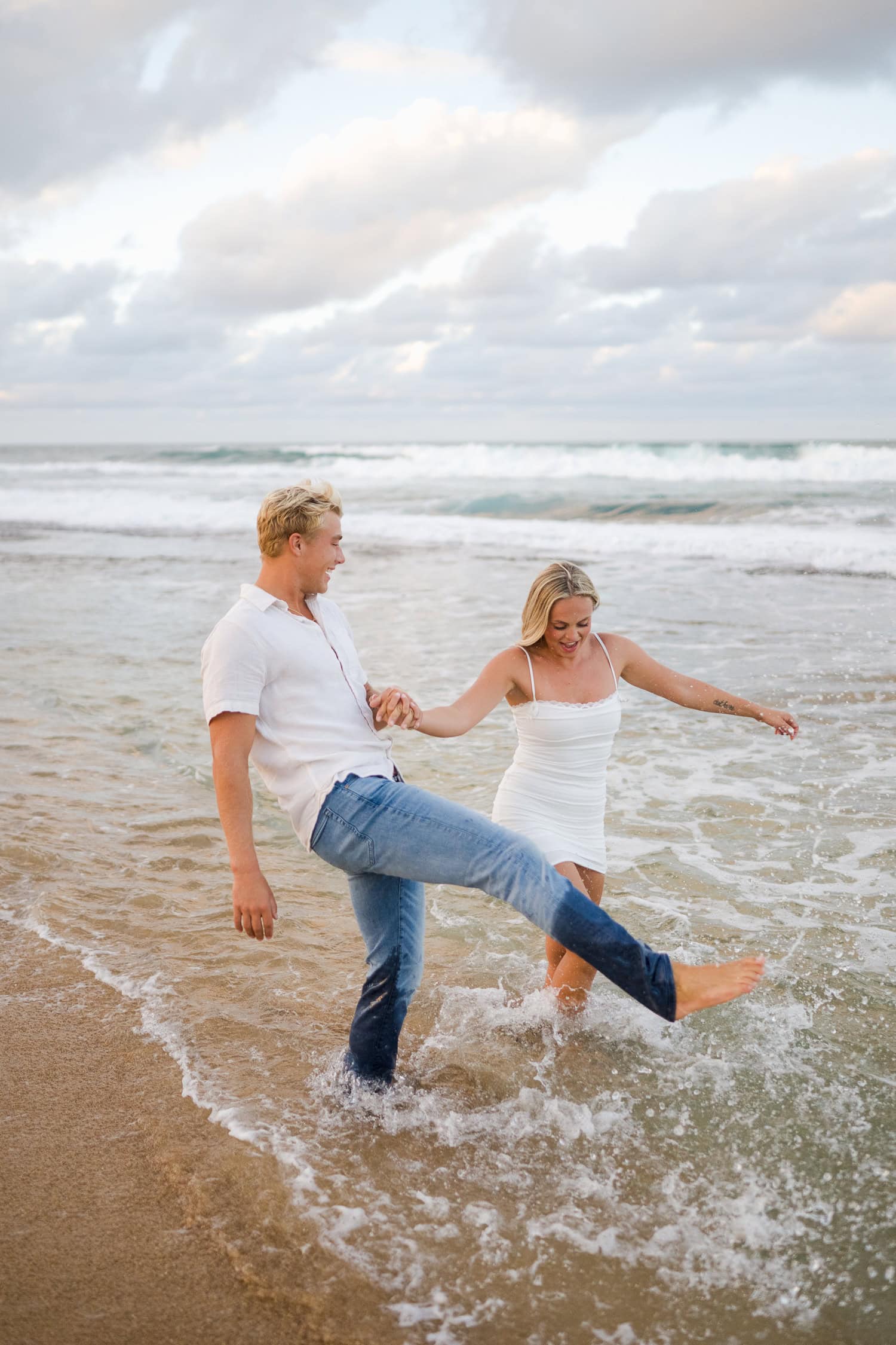 Vacation Beach Photos at Loiza, Puerto Rico sunset vacation beach engagement photos in Aviones Beach, Loiza Puerto Rico during their