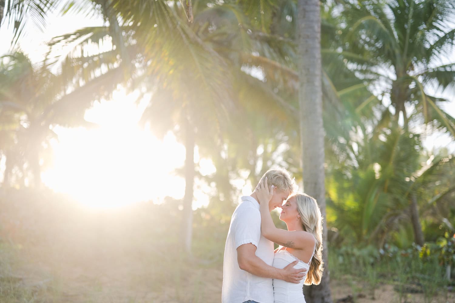 Vacation Beach Photos at Loiza, Puerto Rico sunset vacation beach engagement photos in Aviones Beach, Loiza Puerto Rico during their