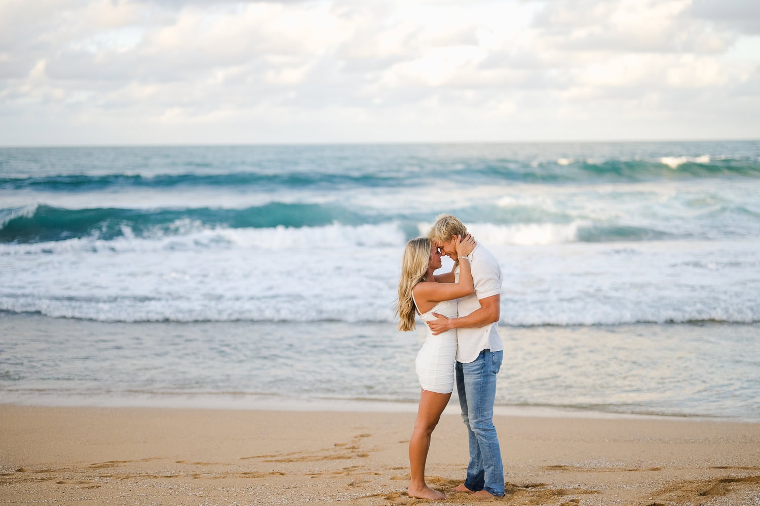 Vacation Beach Photos at Loiza, Puerto Rico sunset vacation beach engagement photos in Aviones Beach, Loiza Puerto Rico during their
