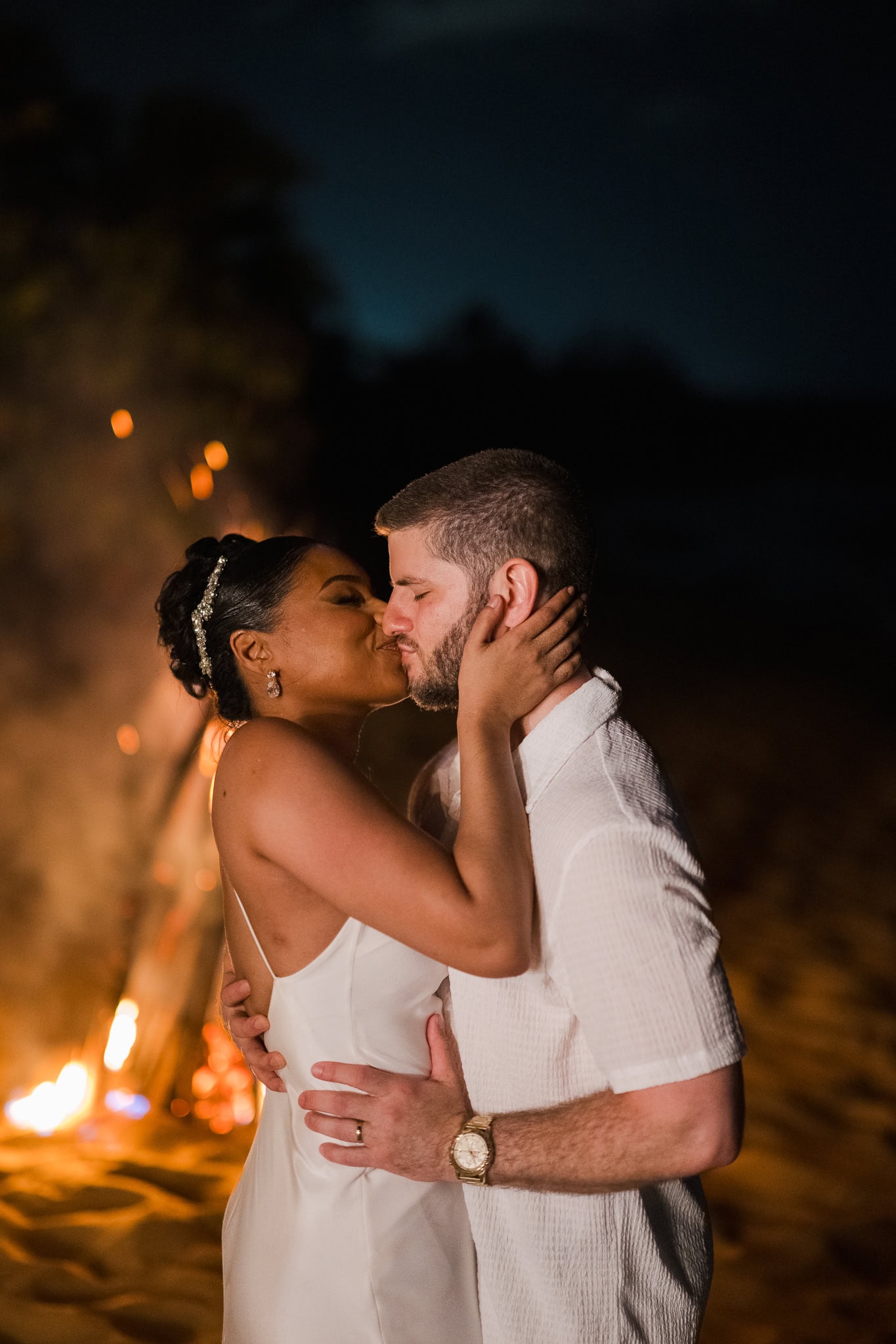 Villa Montana Beach Resort wedding ceremony by the gazebo in Puerto Rico