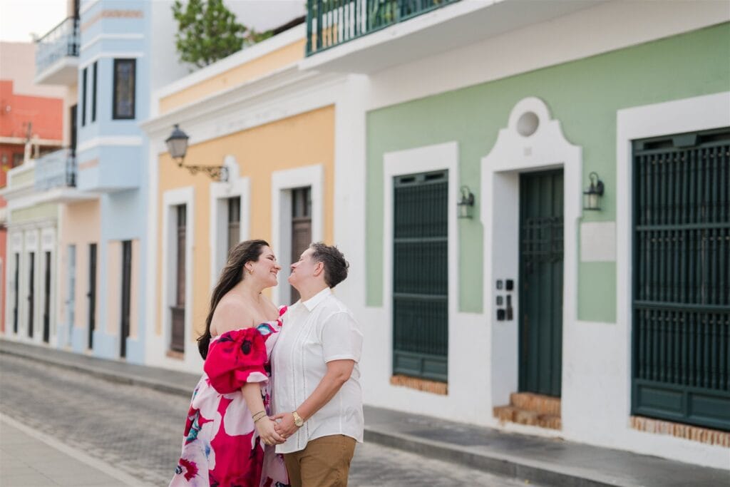 LGBTQ friendly engagement photos in Old San Juan Puerto Rico