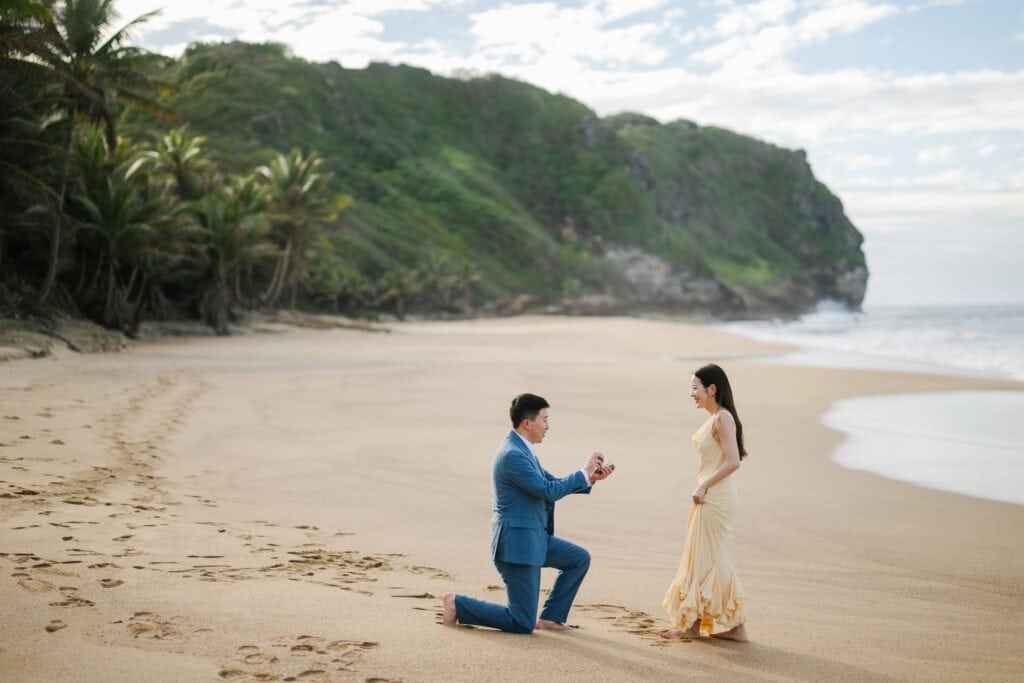 Playa Pastillo in Isabela, Puerto Rico was the backdrop for Roger and Rui's planned beach proposal and pre-wedding photography session