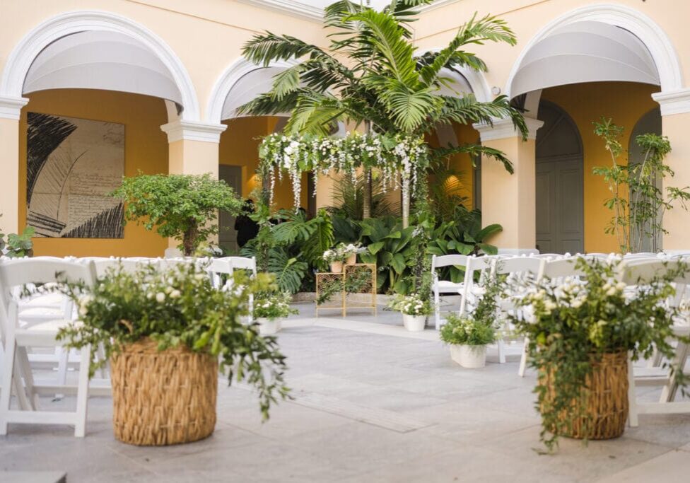 destination wedding ceremony photography ideas in palacio provincial old san juan puerto rico