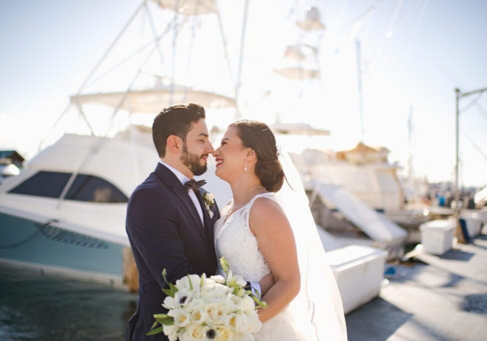fotos de boda en el club nautico de San Juan