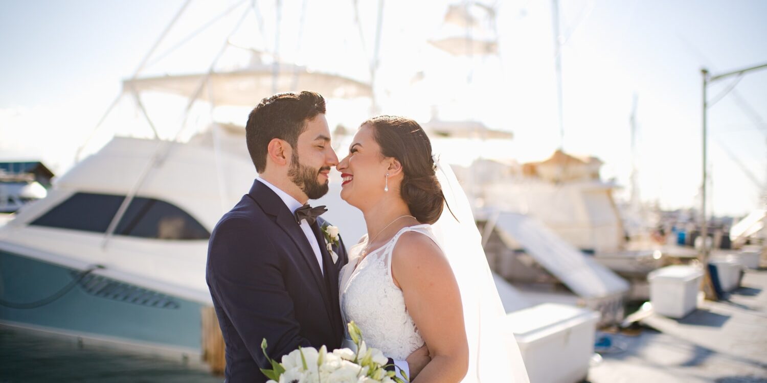 fotos de boda en el club nautico de San Juan